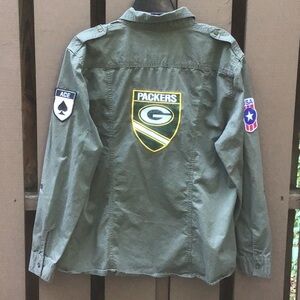 Vintage Packers NFL Team Apparel Olive Green Bay Shirt Boys XL
